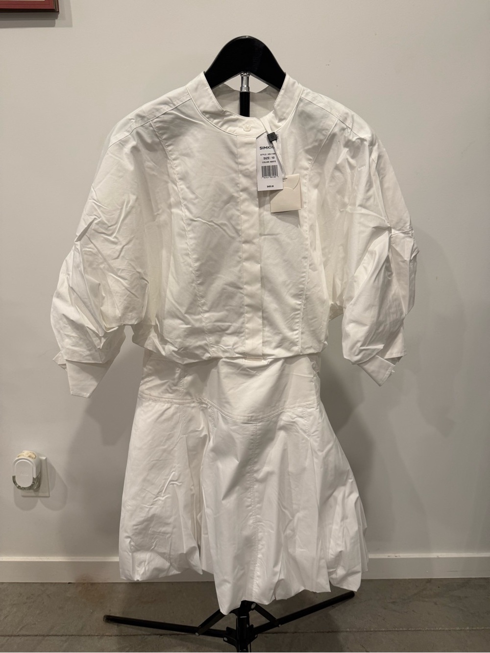 SIMKHAI White Effie Bubble Dress - Picture 5 of 7